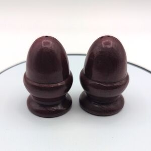 Vintage Redwood Wooden Salt and Pepper Shakers